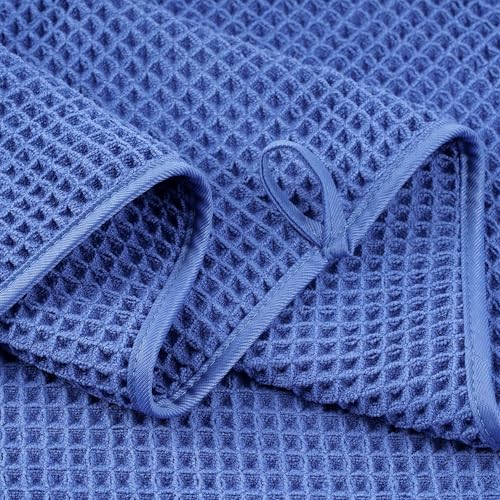 430 GSM Poly Blend Microfiber Quick Dry Waffle Bath Towel (4 Count)