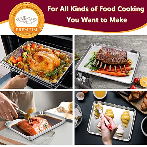 16 + 12.5 + 9 Inch Cookie Baking Sheet Pan with Wire Rack
