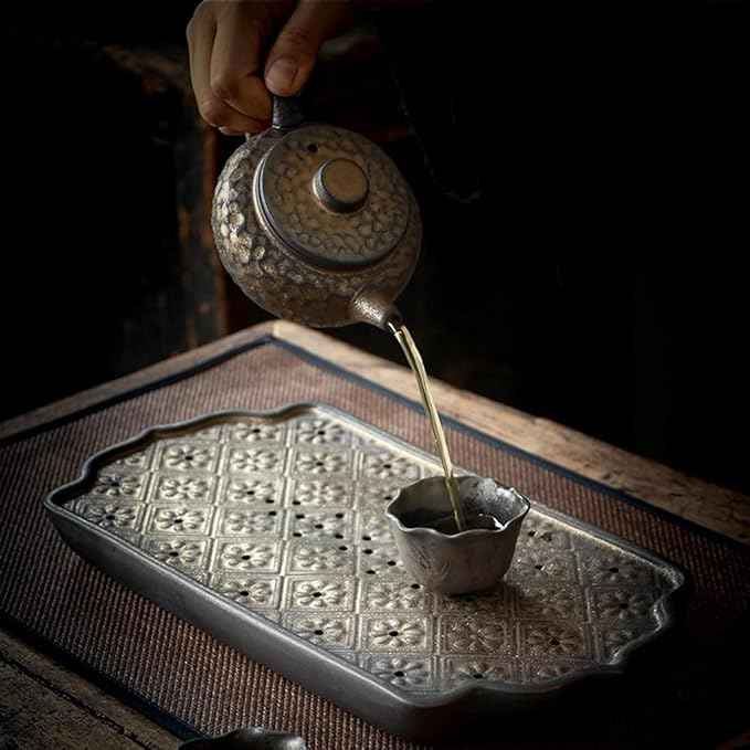 Tea Set Chinese Style Ceramic Dry Tea Table Household Tea Tray Small Water Storage Tea Tray Tea Room Tea Tray Retro Chinese Tea Set