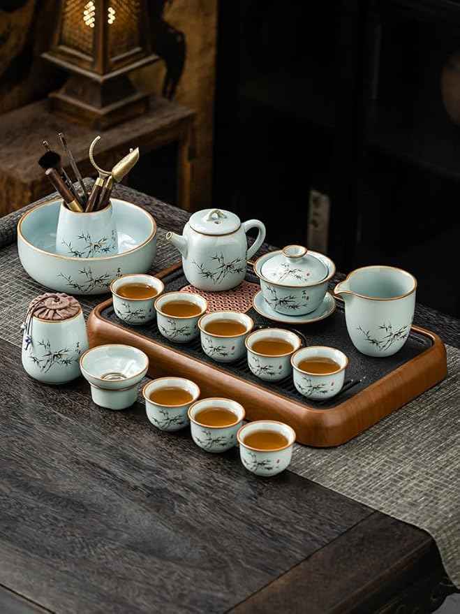 Official Kiln Tea Set, Complete Brewing Teapot and Cups-suit30