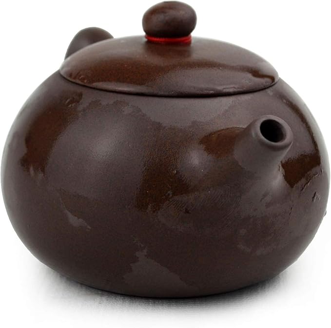Teapot Chinese Gongfu cha Xishi Pot 7oz /210cc Purple clay ceramics Zini for Loose Tea (Dark brown)
