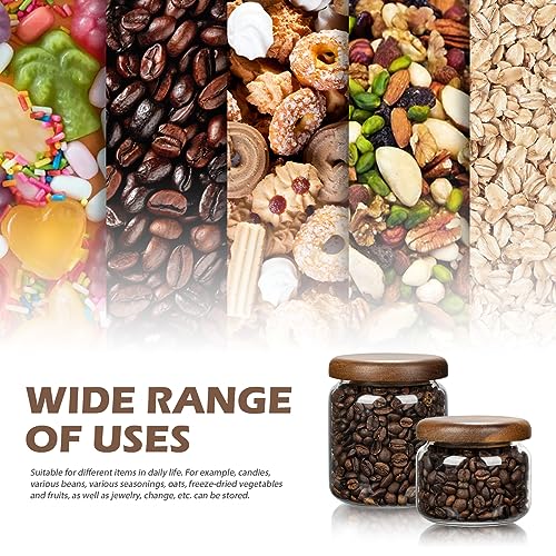 1 PC Small Glass Storage Jars with Airtight Lids