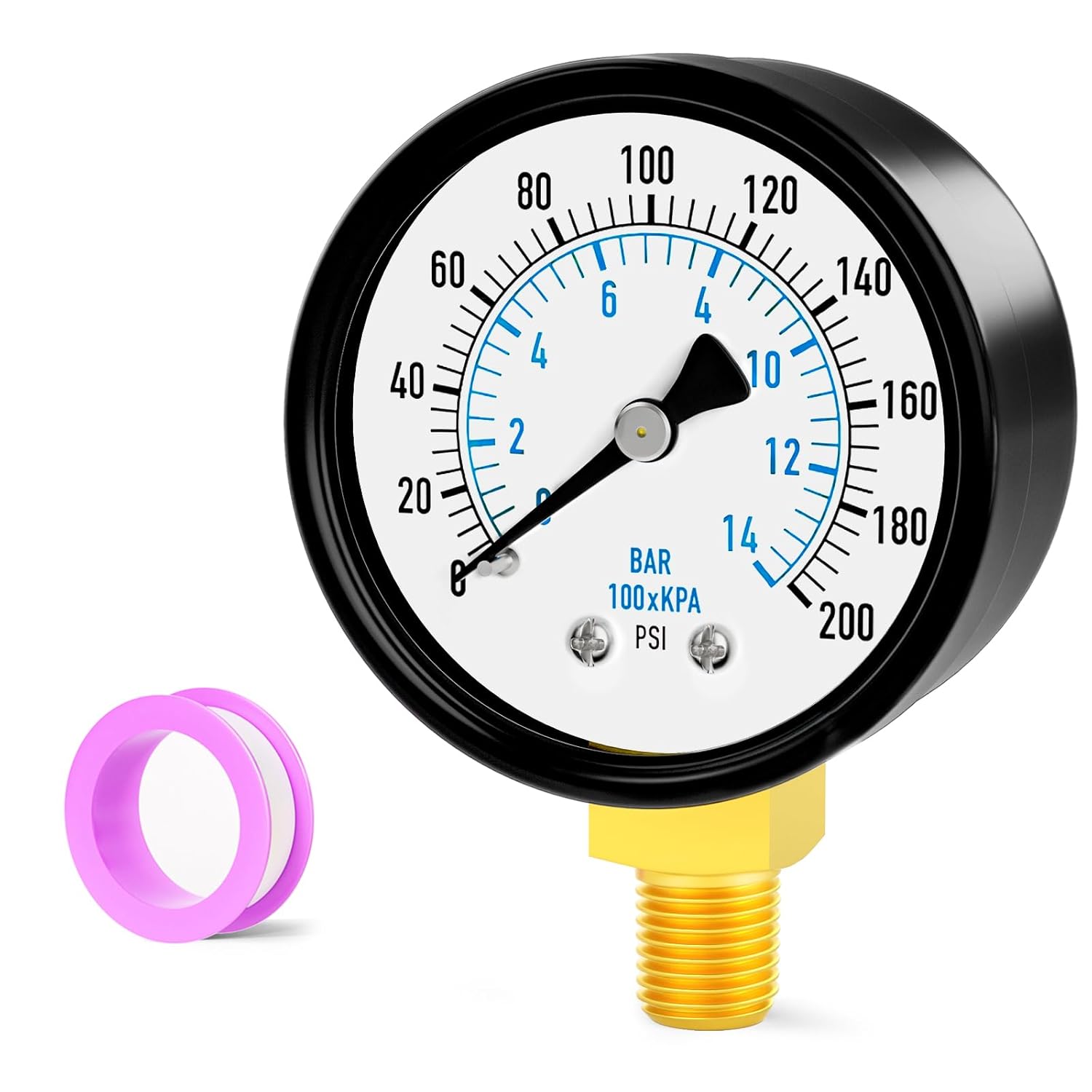 0-200PSI Well Pump Pressure Gauge 2