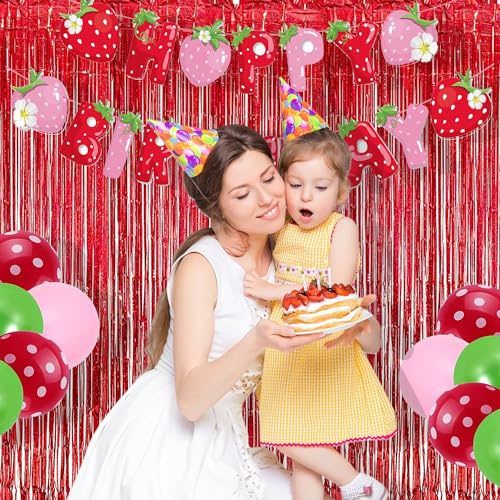 Red Streamers Party Backdrop (2 Count)