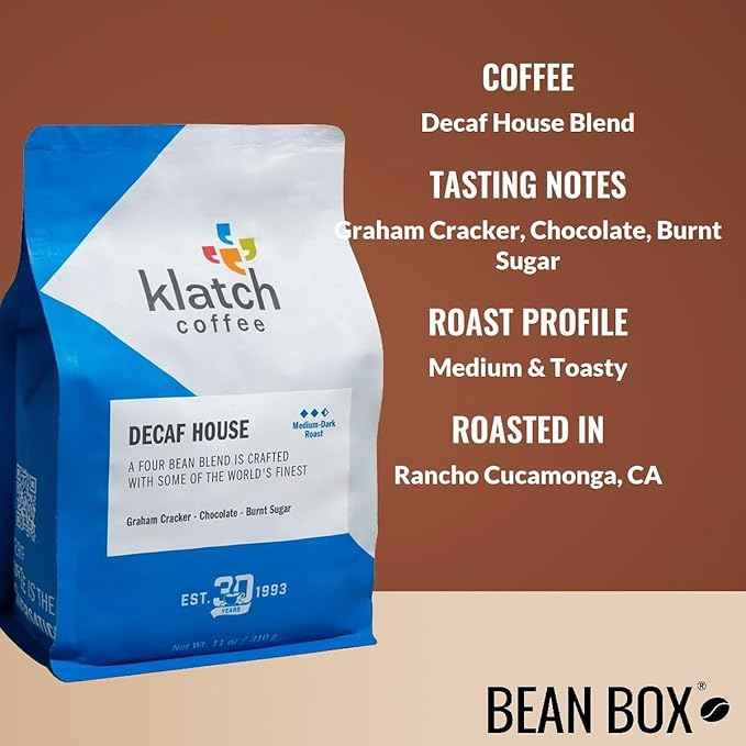 Bean Box Coffee Sampler - Decaf Roast, 4-Pack, Freshly Ground, Gourmet Coffee