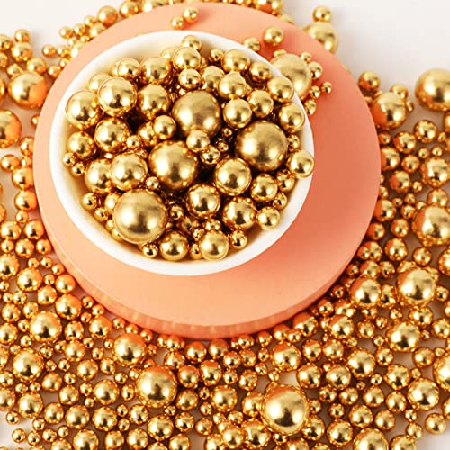 Gold Pearl Sugar sprinkles (4.58 Ounce)