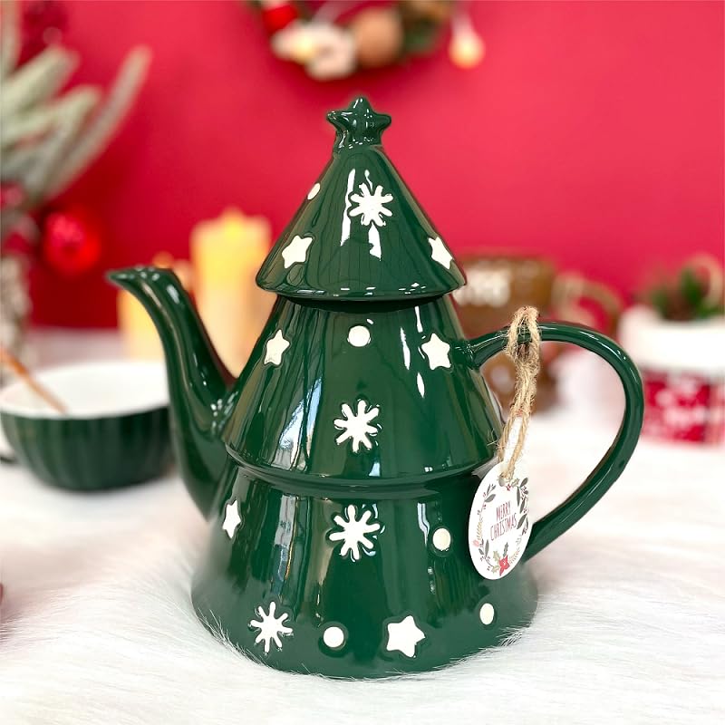 Christmas Tree 28oz Teapot