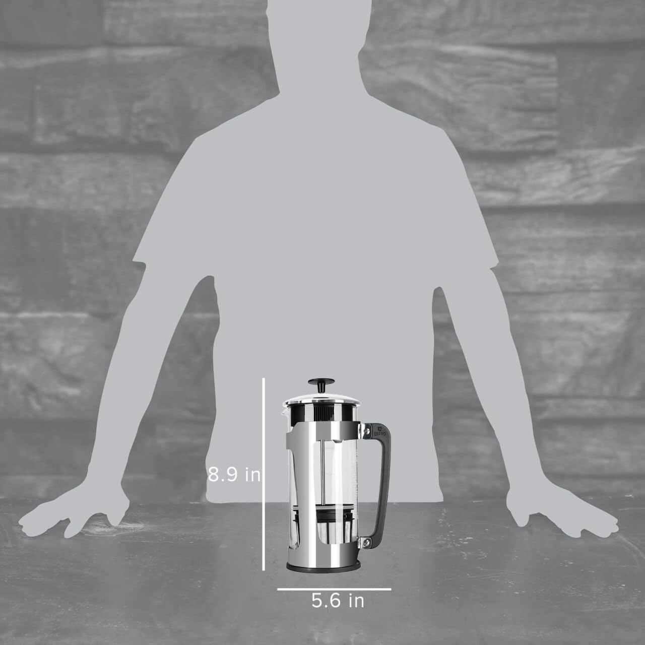 ESPRO - P5 French Press Coffee Maker – Patented Double Microfilter for Sludge and Grit Free Coffee – Made in Taiwan, Black, 18 oz - Blissbrew