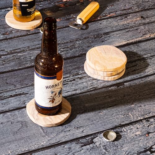 Absorbent Sandstone Coasters for Drinks (4 Count)