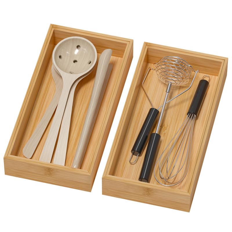 Bamboo Drawer Organizer (2 Count)