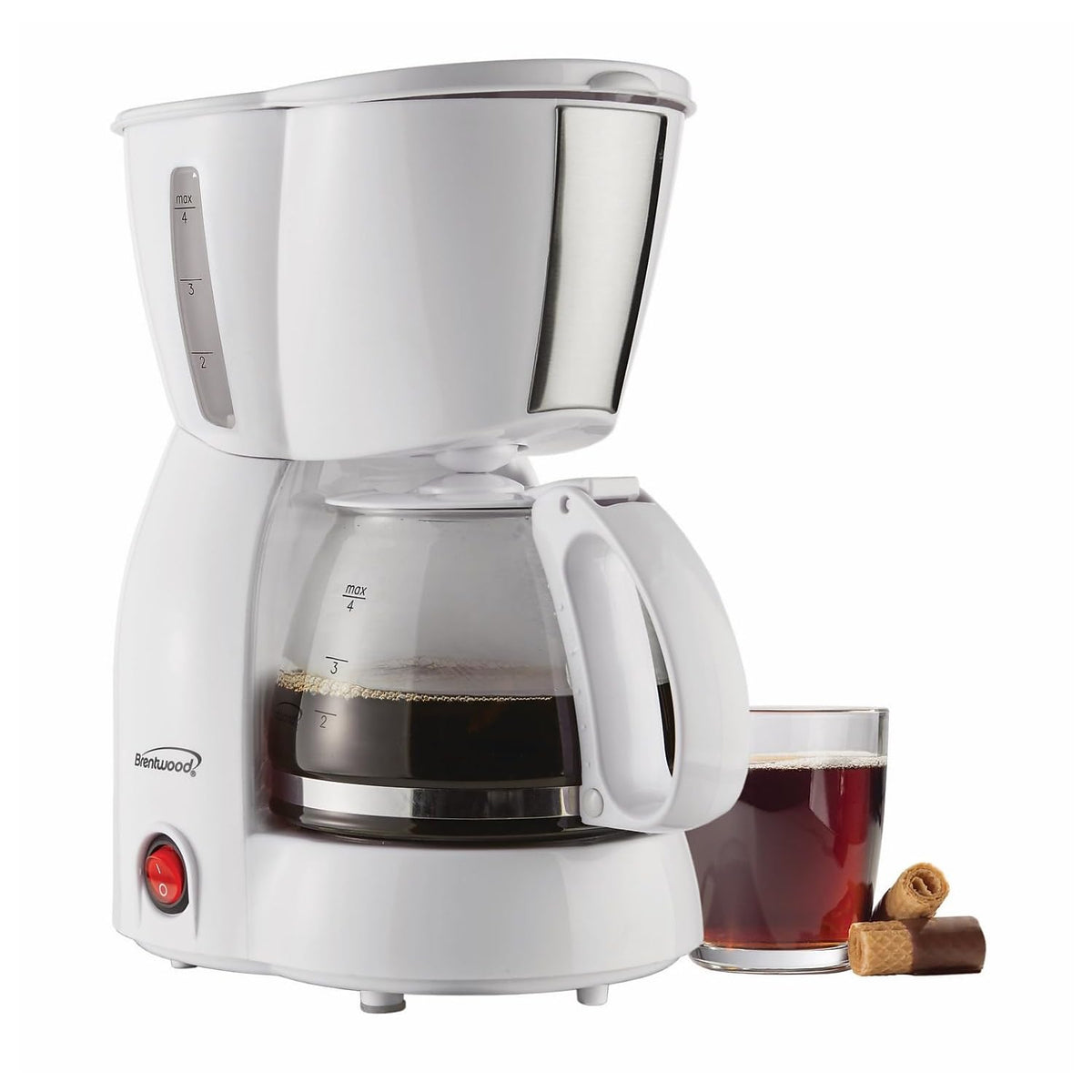 4-cup coffee maker with warming plate
