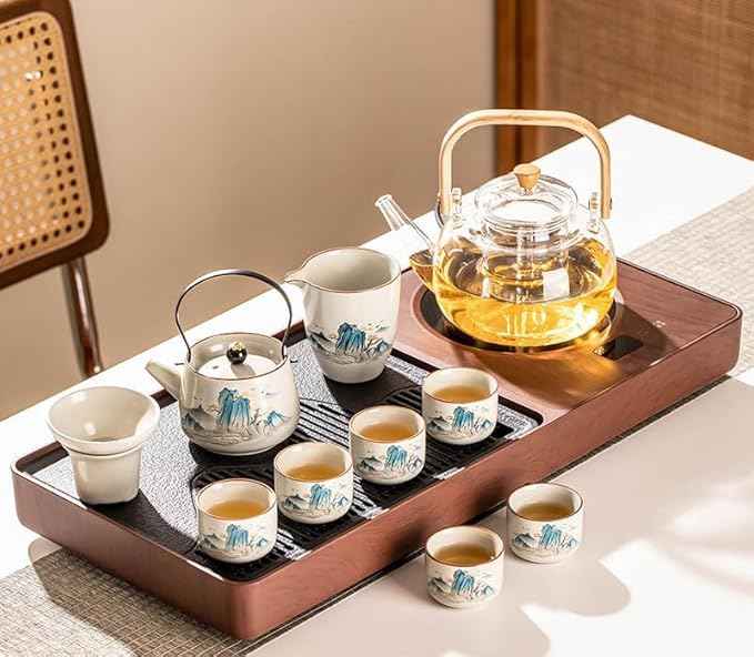 Fully Automatic Tea Tray Set, Electric Kettle and Brewing Station-suit6