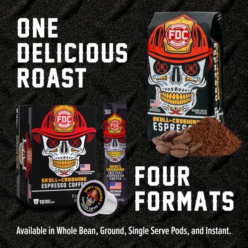 Skull Crushing Espresso Ground Coffee (12 Ounce)