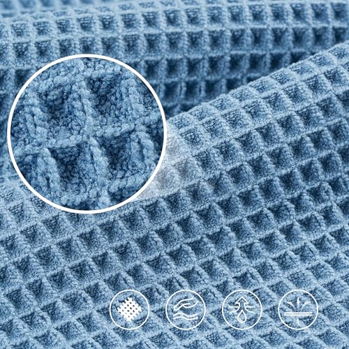 430 GSM Poly Blend Microfiber Quick Dry Waffle Bath Towel (4 Count)