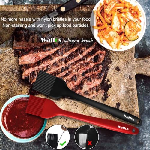 Pastry Brush 600℉ Heat Resistant Silicone Basting Small Brush For Baking Cooking BBQ Kitchen king (2 Count)