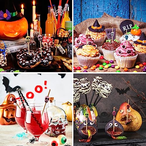 150pcs Halloween Skeleton Drink Topper