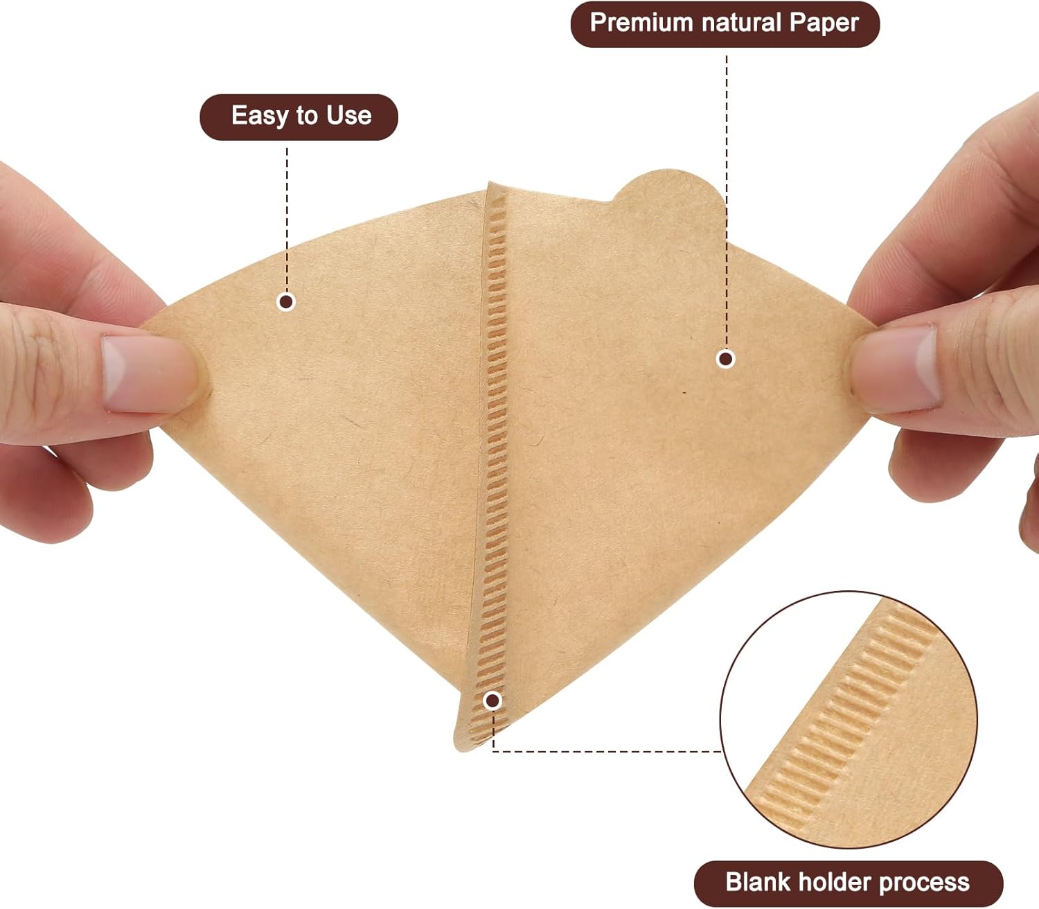 Coffee Filters 4 Cone Paper, 200 Count Unbleached-Disposable Pour Over Coffee Filter for Drip Coffee Maker, Coffee Paper Filters 8-12 Cup, Cone Coffee Filters 04 - Blissbrew