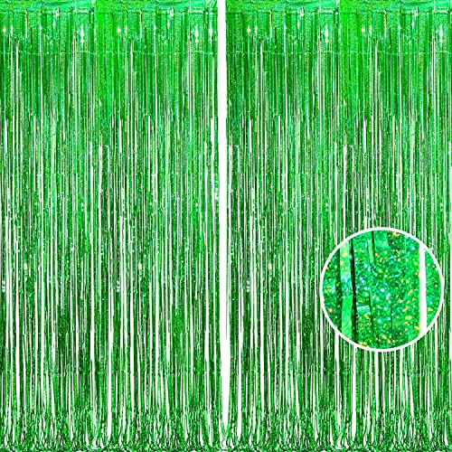Green Party Streamers Backdrop
