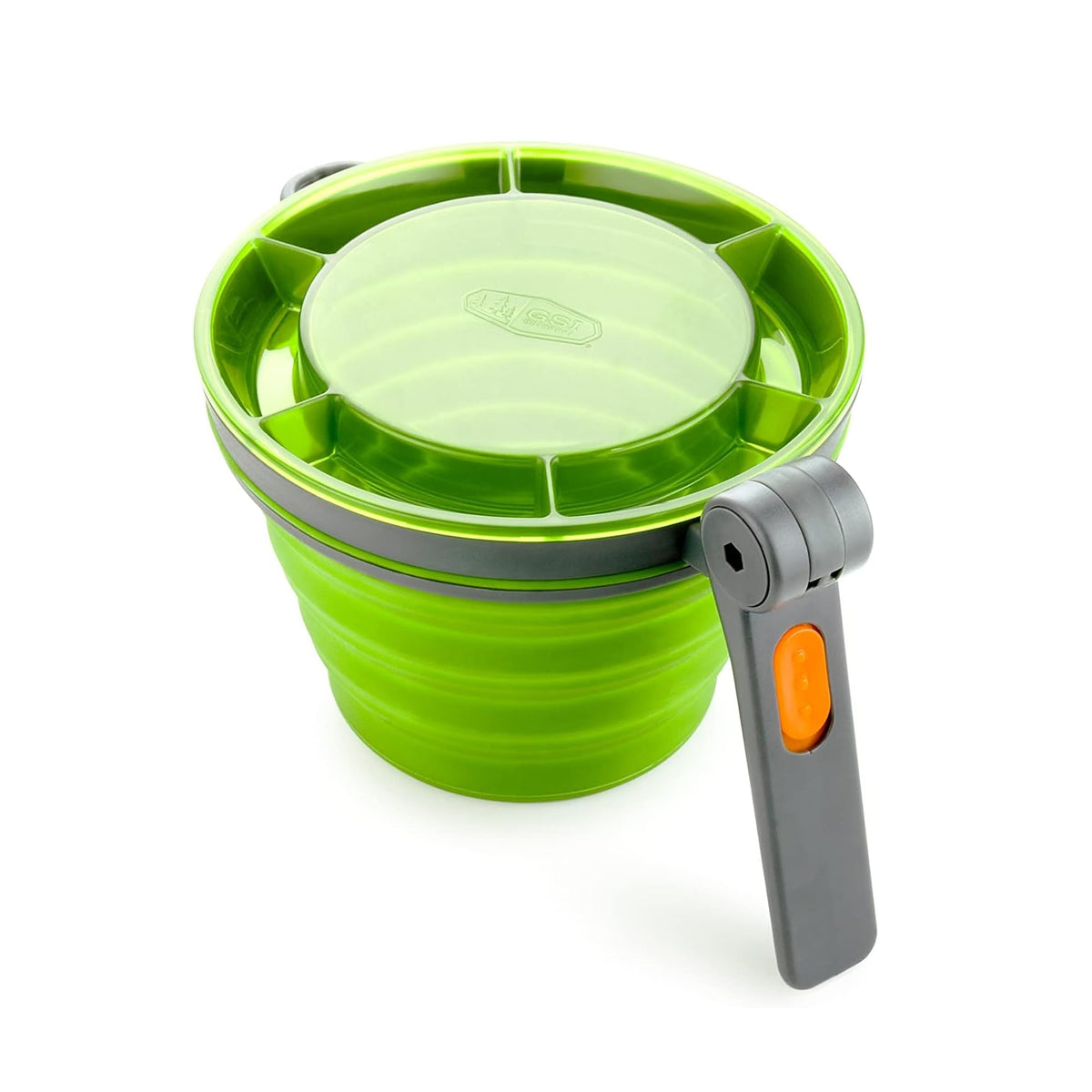 Collapsible silicone mug with screw-on lid