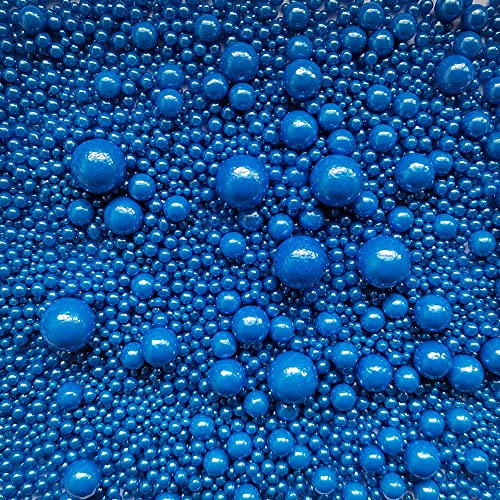 Edible Royal Blue Sugar Pearls Candy Sprinkles 120G (4.23 Ounce)