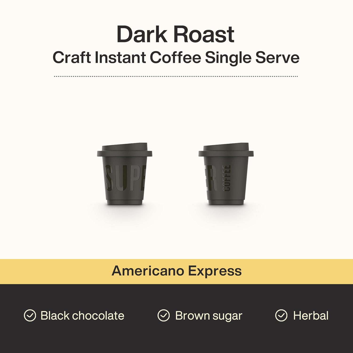 SATURNBIRD Express Instant Coffee, Latte & Americano Flavor Mix—Dark Roast, Instant Cold Brew Iced Coffee, Freeze Dried Arabica Powder, 24 Single Serve Coffee Packets for Traveling Camping Home