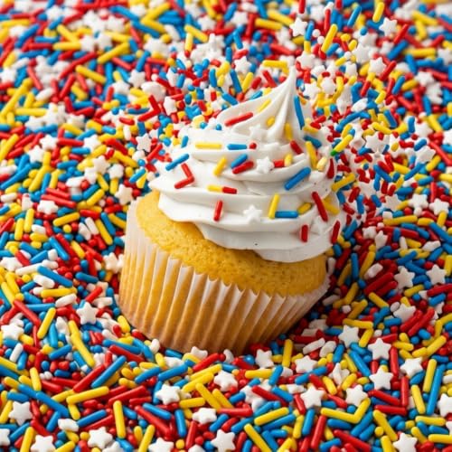 Sprinkles Blue red and yellow Sprinkles