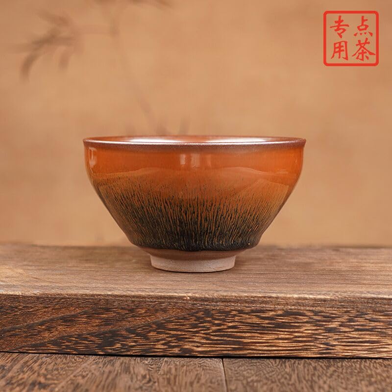 Matcha Bowl Reactive Glaze Tenmoku Tea Cup