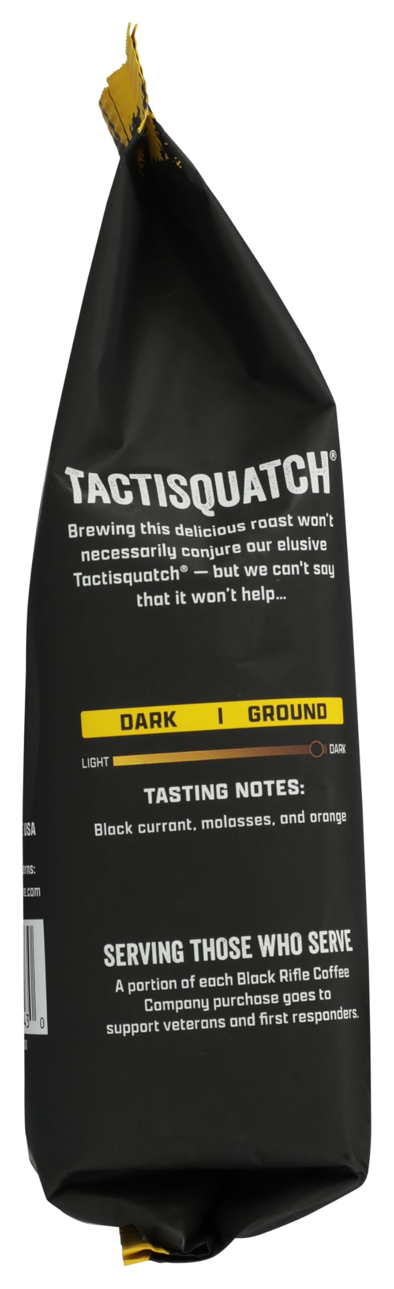 Black Rifle Coffee Dark Roast Ground Coffee Tactisquatch 7 OZ Bag (7 Ounce)