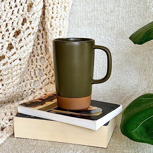 Mora Ceramics Large Tea Mug with Loose Leaf Infuser and Ceramic Lid