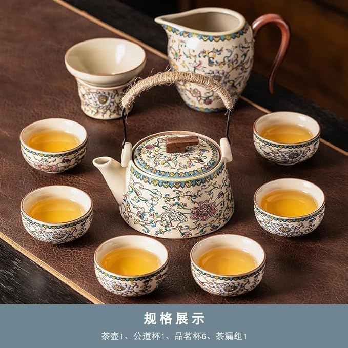 Ru Kiln Enamel Gongfu Tea Set, Gaiwan and Teacup Collection-suit5
