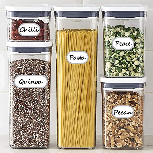 192pcs Labels for Jars Removable Waterproof Write