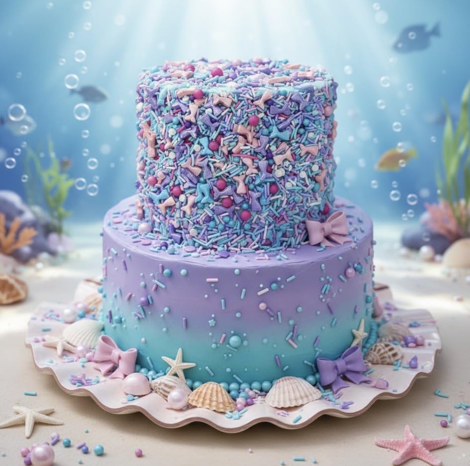 Sprinkles Edible Cake and Cupcake Sprinkles with Assorted Shapes and Sizes for Parties (4 Ounce)