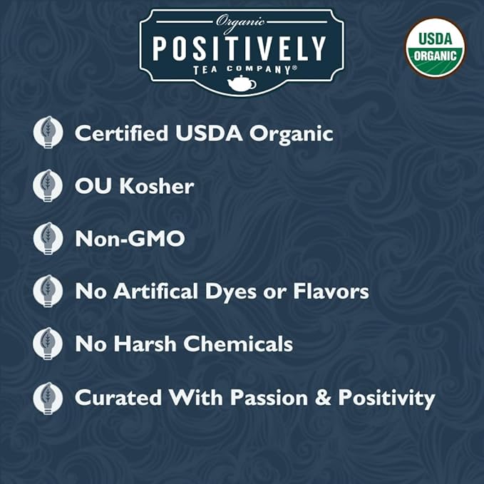 Organic Positively Tea Company, Decaf English Breakfast, Loose Leaf, 4 Ounce