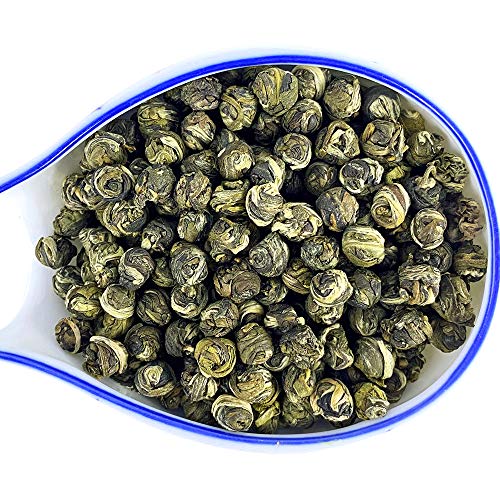 Jasmine Tea Jasmine Dragon Pearls Green Tea Loose Leaf 4oz (4 Ounce)