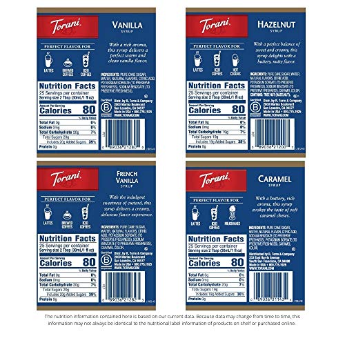 Flavored Drink Syrup Coffeehouse Variety Pack (101.6 Fl Oz)
