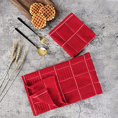 Red Kitchen Towels and Dishcloths Set (8 Count)