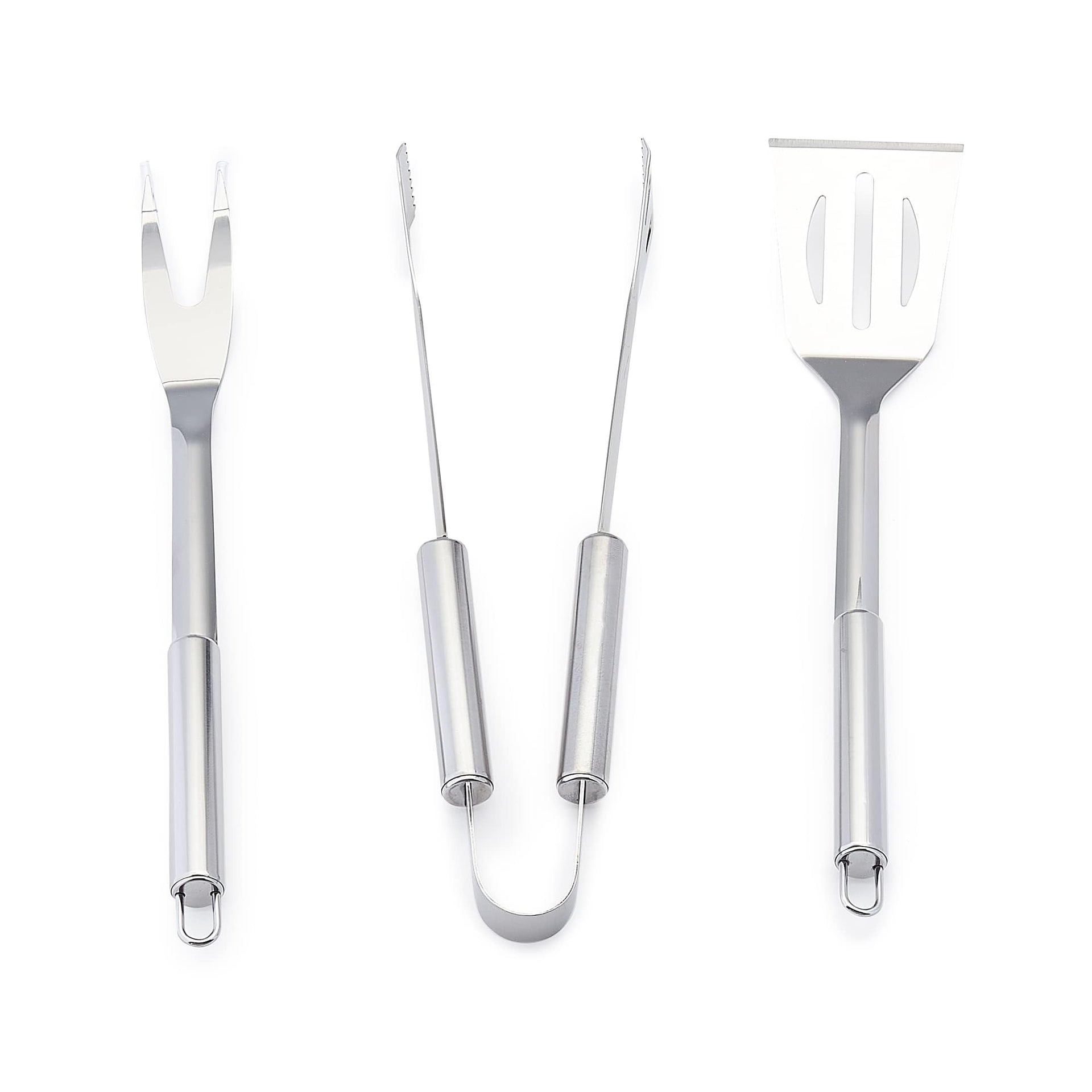 4 Piece Stainless Steel BBQ Grilling Tool Set with Carry Bag (4 Count)