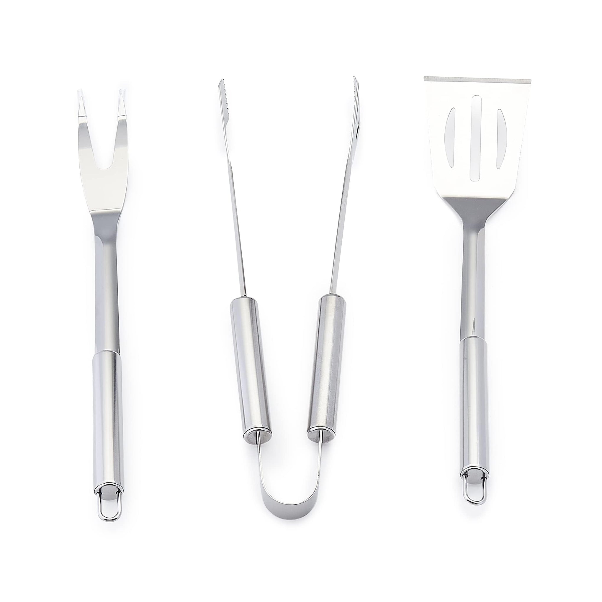 4 Piece Stainless Steel BBQ Grilling Tool Set with Carry Bag (4 Count)