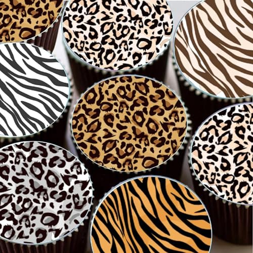 Leopard 5.5x5.5in Cheetah Animal Cow Print Skin Reusable Painting Template Stencils for Cake (16 Count)