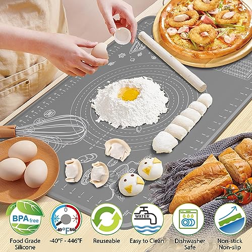 Silicone Baking Mat 24" x 16" Extra Thick Non