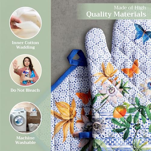 100% Cotton Oven Mitt & Pot Holder Set (2 Count)
