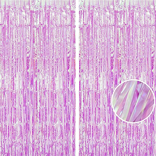 Iridescent Purple Foil Curtain (2 Count)