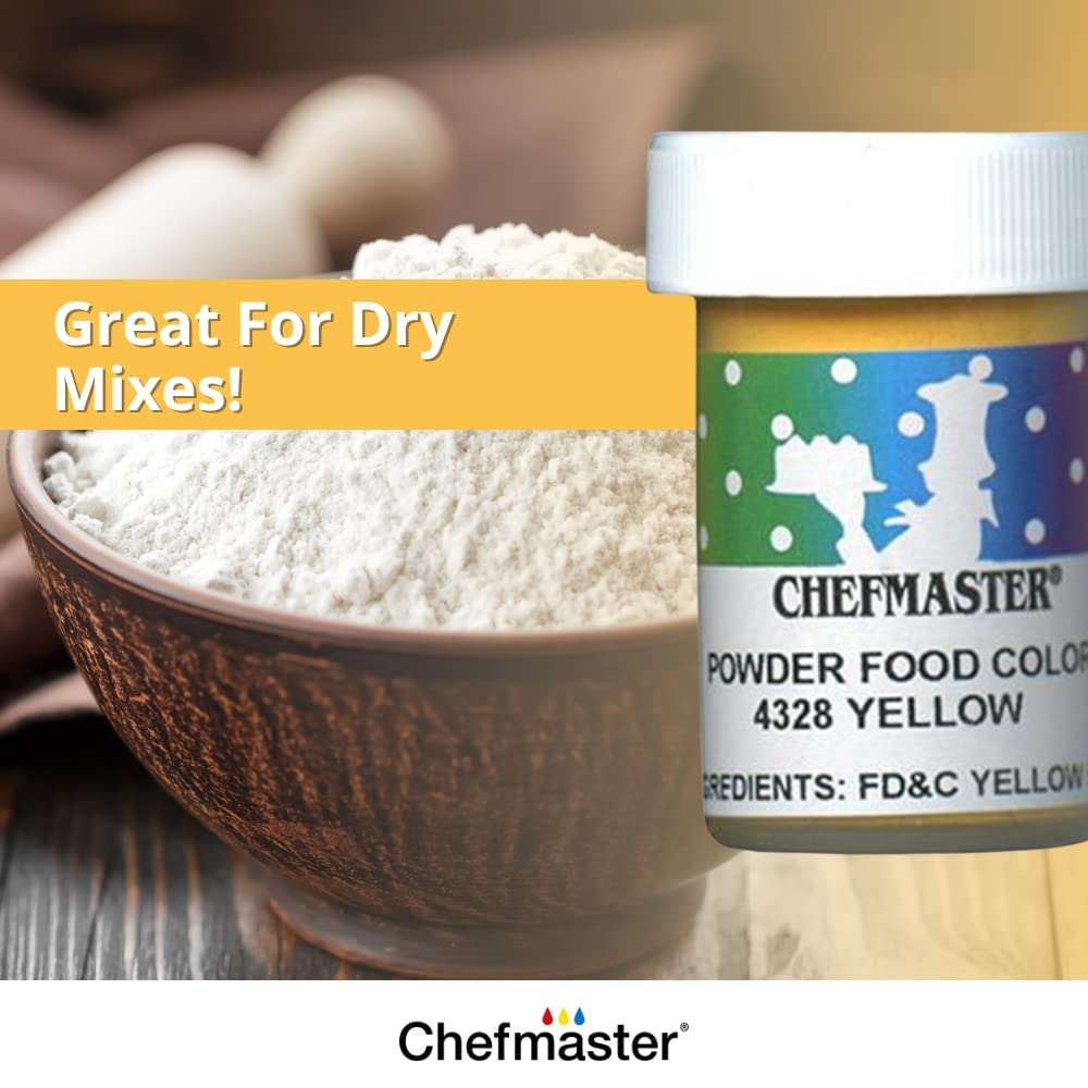 Chefmaster Red Dry Powder Candy Color | Vibrant Shades | Chocolate, Macarons, Fondant | Decorating | Professional-Grade Dye | Easy-to-Use | Manufactured in USA | 3 grams
