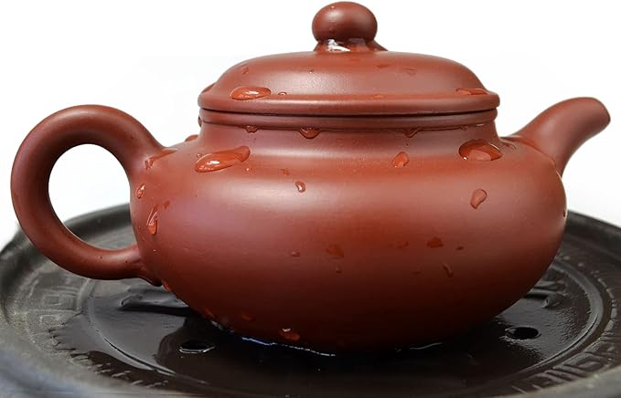 Teapot 8.6oz Chinese Genuine Black Clay Zisha Classics Pot Infusers Tea (Red Dahongpao)