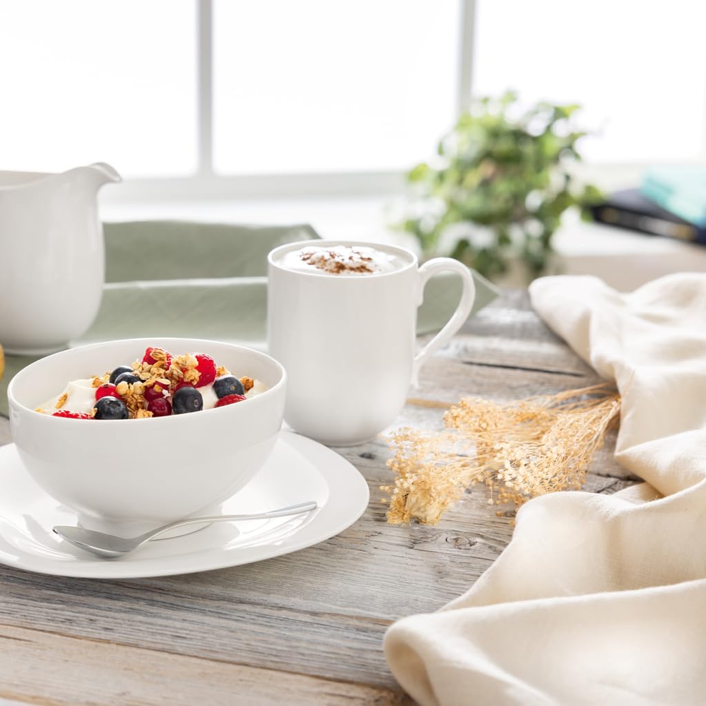 Large 12.5 oz white porcelain coffee mug