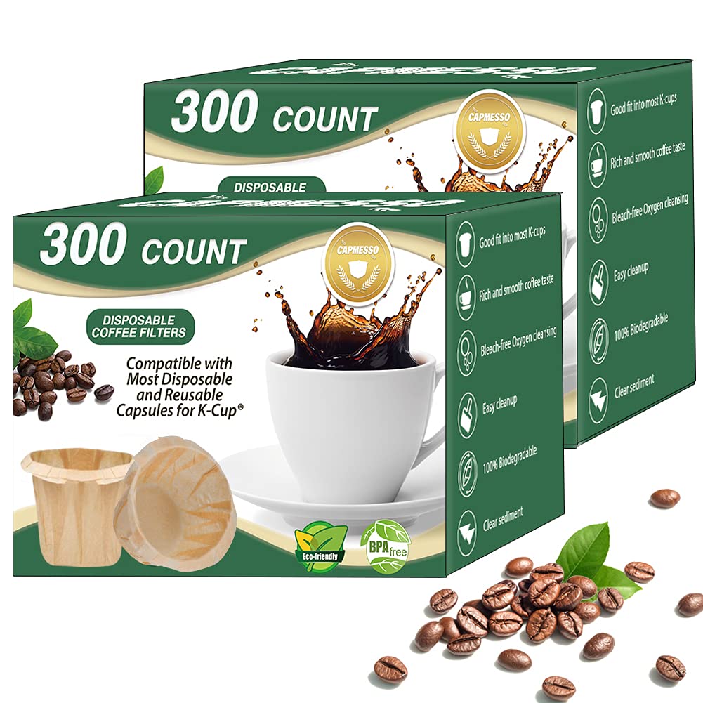 Pack of 600 disposable paper coffee filters for reusable pods