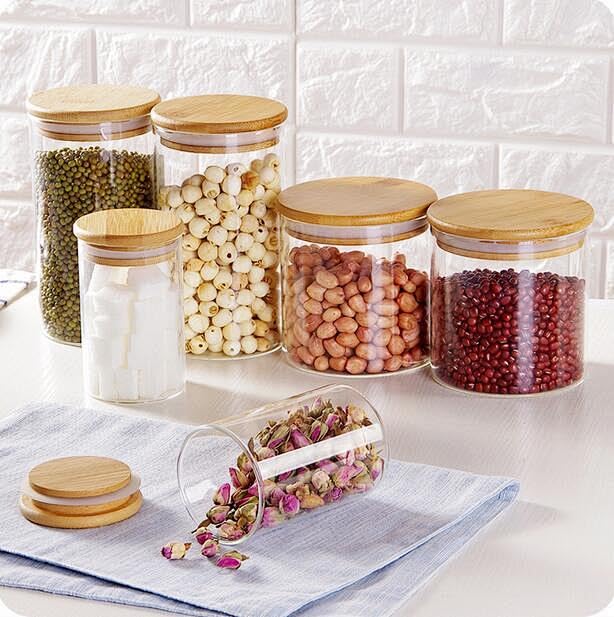 Glass Food Storage Jars (5 Count)