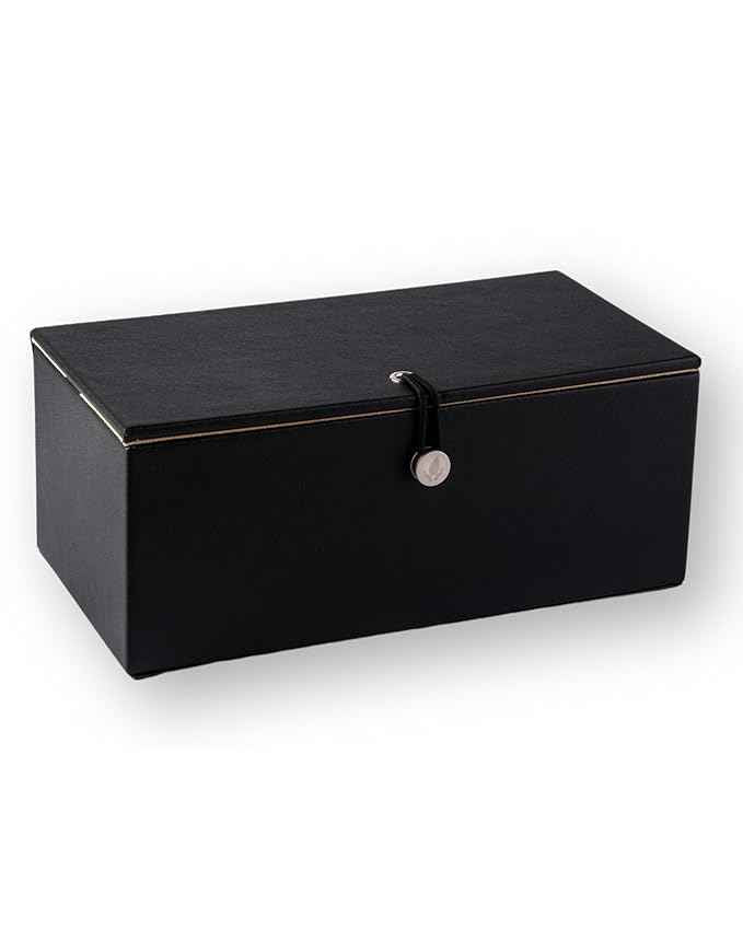 Gourmet Herbal and Decaf Tea Gift Variety, 60 Count 15 Flavors, Non-GMO and All-Natural, Vegan Leather Storage Box