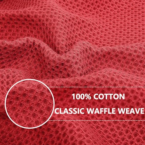 100% Cotton Waffle Weave Kitchen Dish Cloths 6 (6 Count)