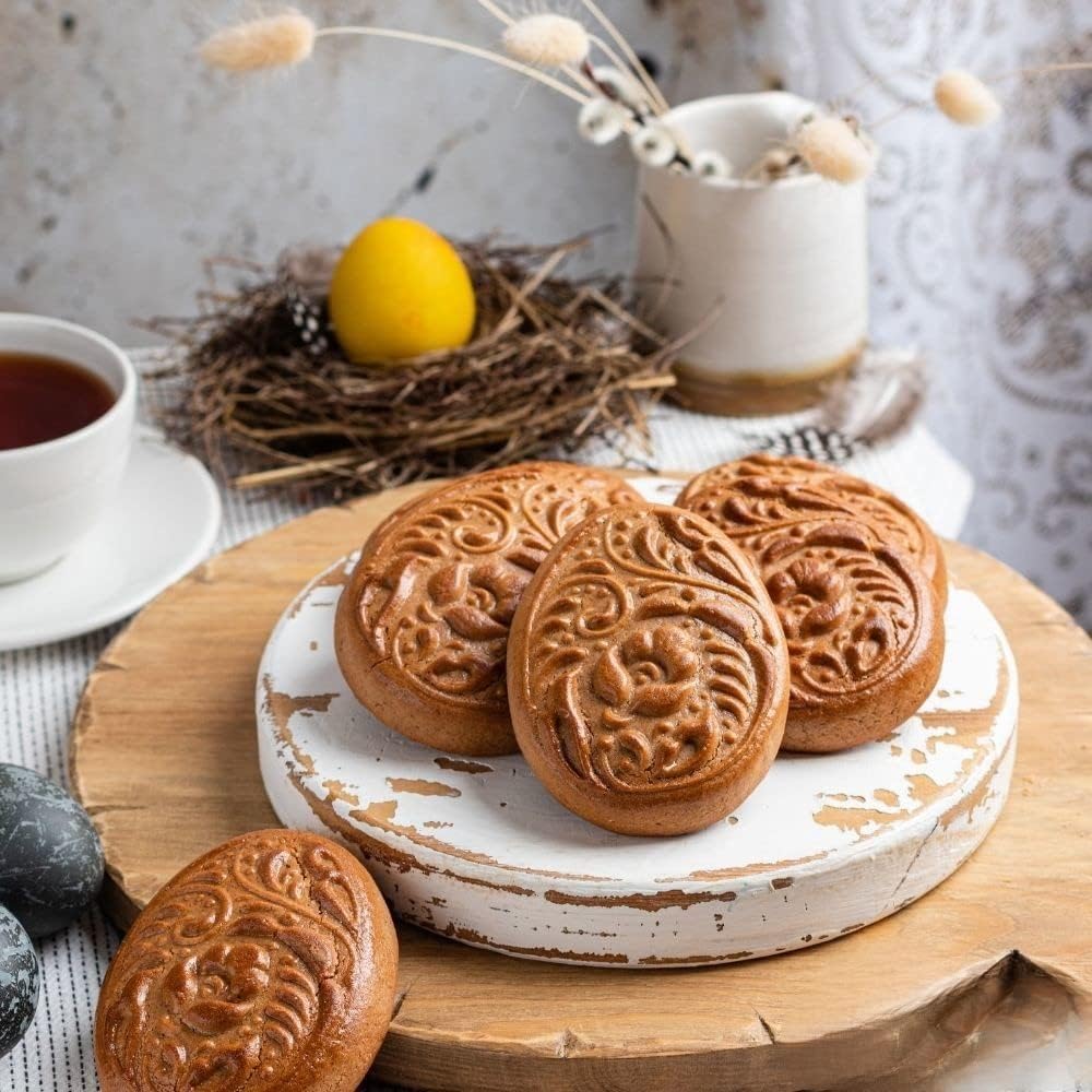 Wooden Cookie Molds, Wooden Cookie Stamps for Baking, Easter Eggs Gift, Springerle Cookie Molds